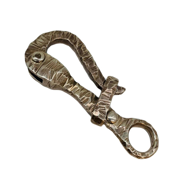 Vintage Finish Sterling Silver Buckle Pirate Hook Design Leather Belt Clip Design Buckle