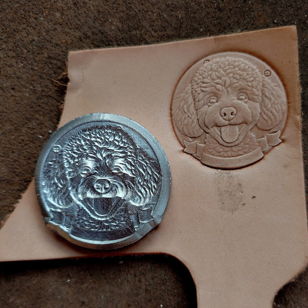 Leather Craft Shaping Mold,Poodle Design,Leather Embossed Mold,Veg Tanned Cowhide Cold Press Stamp Mold
