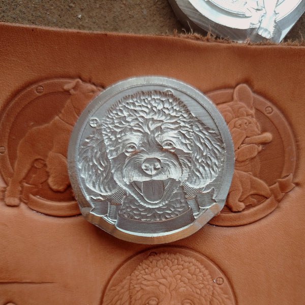 Leather Craft Shaping Mold,Poodle Design,Leather Embossed Mold,Veg Tanned Cowhide Cold Press Stamp Mold