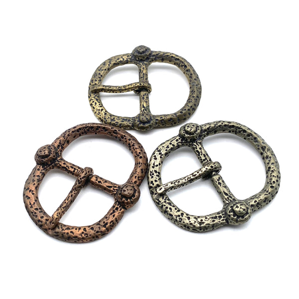 Retro Copper Buckle Handcrafted Leather Belt Buckle 1 1/2''