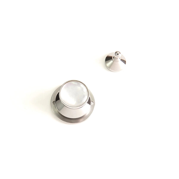 Luxury Shell Spring Snap Closure Leather Bag  Press Button Lock | Gold Silver Color | 20x13mm