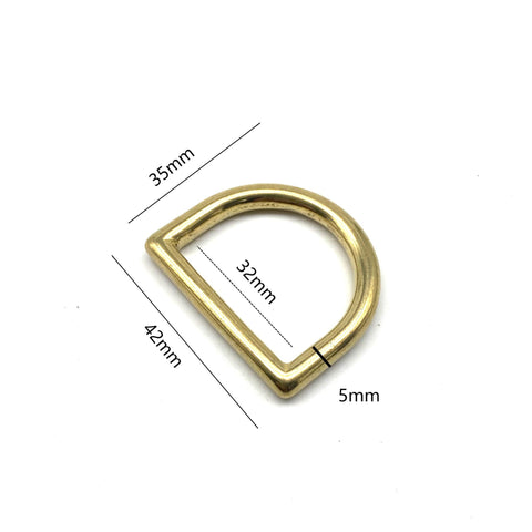 Premium Bag D Loop Seamless Gold D Ring 32mm