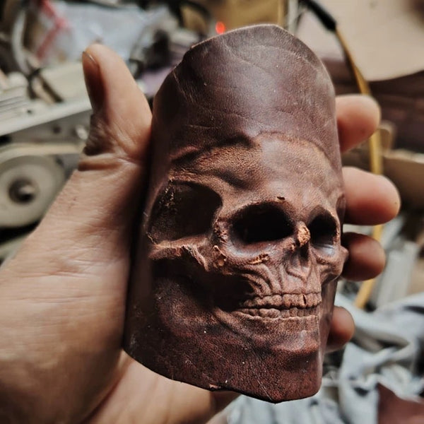 Veg Cowhide 3D Skull Mold Leather Shape Mold ,Veg Tanned Cowhide Cold Press Stamp Mold