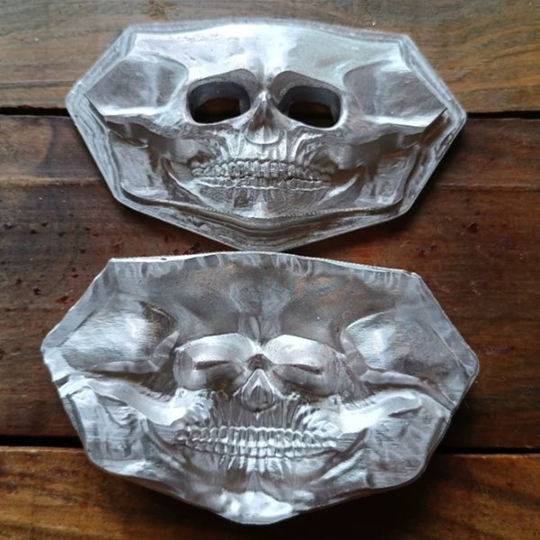 Veg Cowhide 3D Skull Mold Leather Shape Mold ,Veg Tanned Cowhide Cold Press Stamp Mold