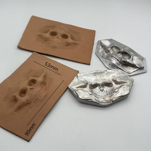 Veg Cowhide 3D Skull Mold Leather Shape Mold ,Veg Tanned Cowhide Cold Press Stamp Mold