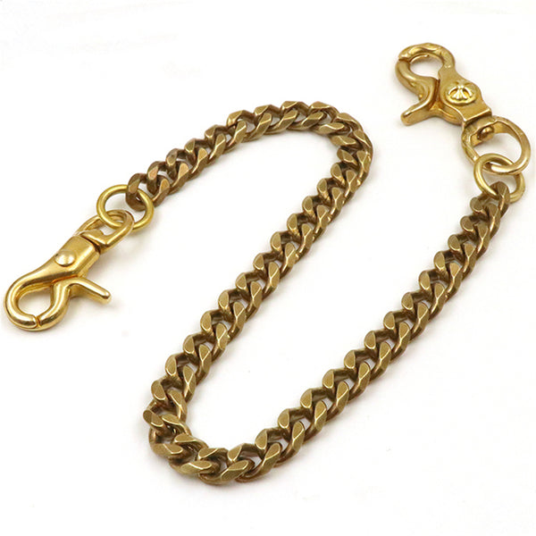 Brass Chain Wallet Brass Biker Wallet Chain,Leather Purse Chain,Mens Outfit Jewelry