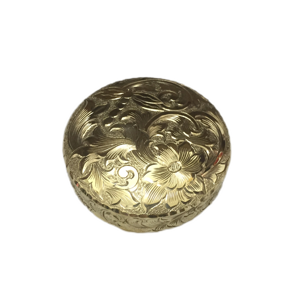 Hand Engraved Tang Cao Motorcycle Brass Gas Cap Fuel Tank Caps Cover Mount