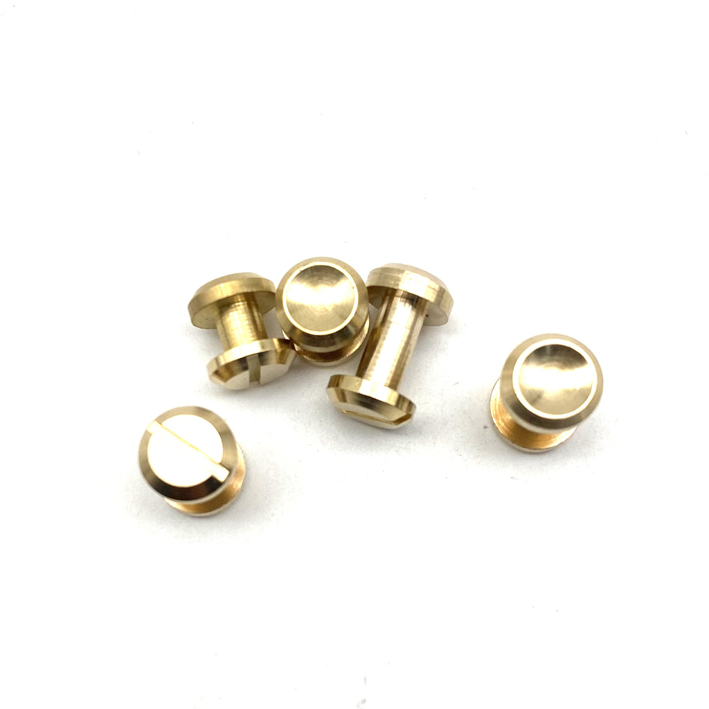 10pc High Quality Solid Brass Flat Round Head Screwback 10pc High Quality Solid Brass Flat Round Head Screwback