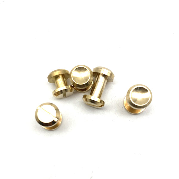 Brass Chicago Screw Button Concave Cap Leather Craft Rivets Purse Wallet Belt Fastener Studs 4/5/6/8/10mm