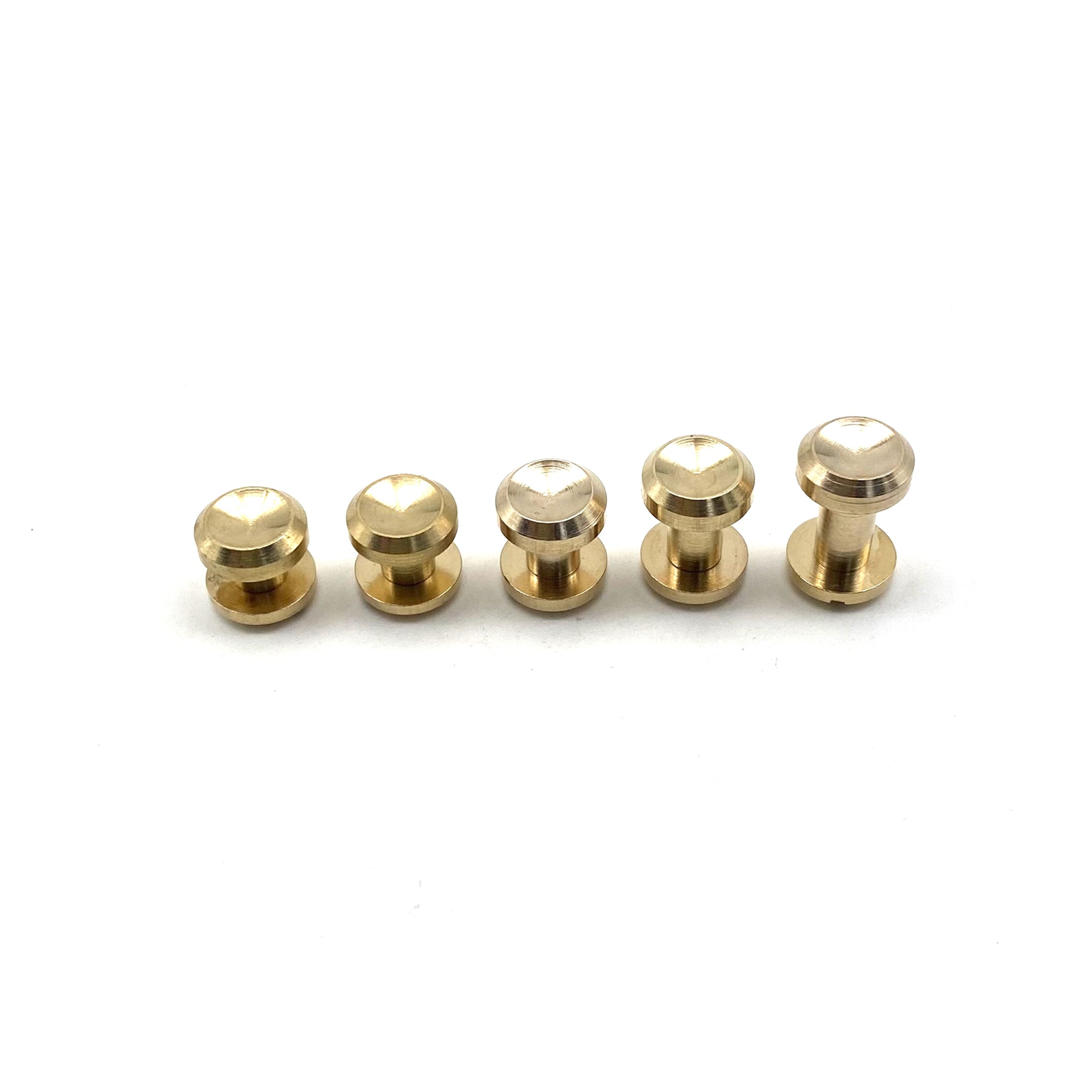 Brass Chicago Screw Button Concave Cap Leather Craft Rivets Purse Wallet Belt Fastener Studs 4/5/6/8/10mm