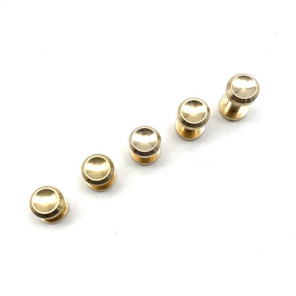 Brass Chicago Screw Button Concave Cap Leather Craft Rivets Purse Wallet Belt Fastener Studs 4/5/6/8/10mm