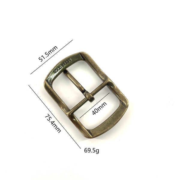 Vintage Brass Belt Buckle Leather Belt Crafting Hardwares 40mm