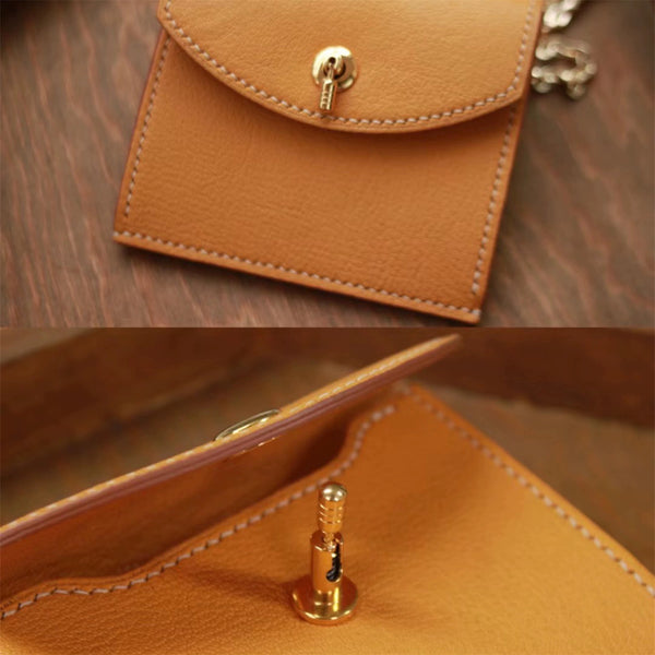Leather Bag Folden Lock Handbag Luxury Closure Hardwares | Gold/Silver Color