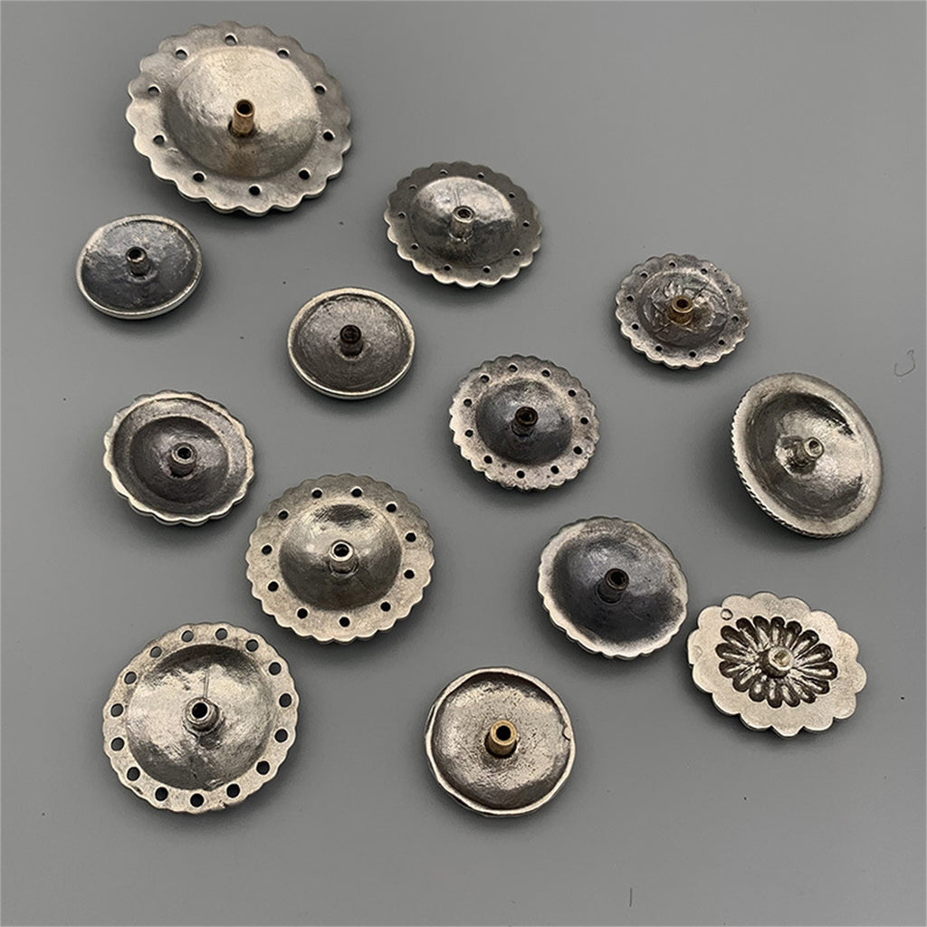 Sliver Rivets Sterling Silver Concho,Screw Back Finish Rivets,Leather Goods Crafting ...