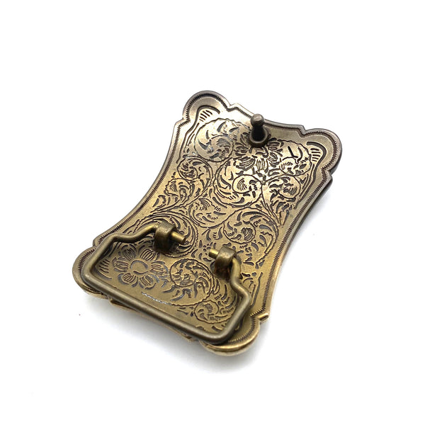 Brass Flower Buckle Leather Belt Fastener Closure,Carved Strap Buckle 1 1/2''