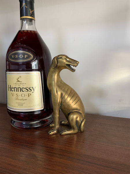 Brass Dog Figurine Wine Cabinet Decor Statue