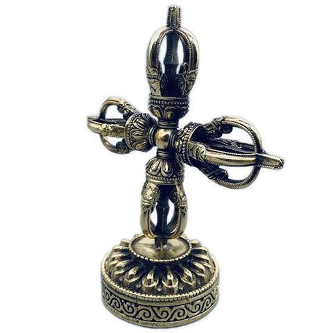 Tibetan Buddhism Vajra Statue,Brass Vajra Theravada Buddhism Ritual Iamplements