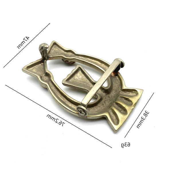 Uterus Nickel Silver Buckle Japan Style 1 1/2 Leather Strap Fastener Buckle