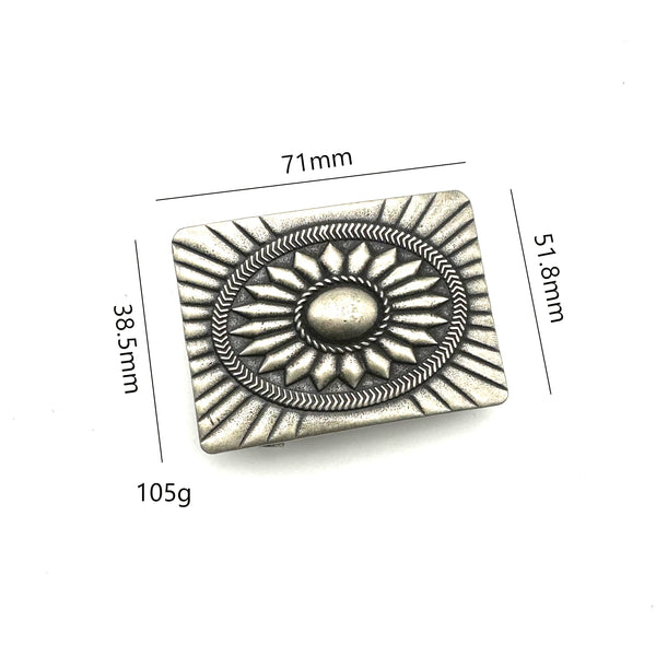Navajo Belt Buckle 1 1/2''Old Silver Finish