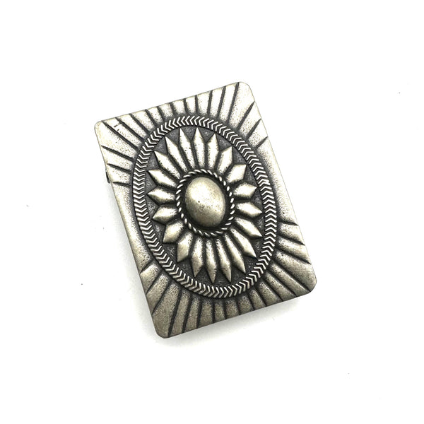Navajo Belt Buckle 1 1/2''Old Silver Finish