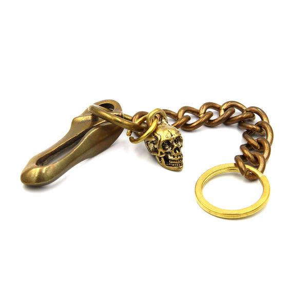 Biker Keychain Retro Key Holder Cowboy Brass Key Chain Man Street Wear Gifts