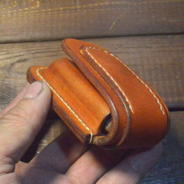 Auto Key Cover Handmade Leather Case Car’s Accessories Men Belt Key Holder - key cover case