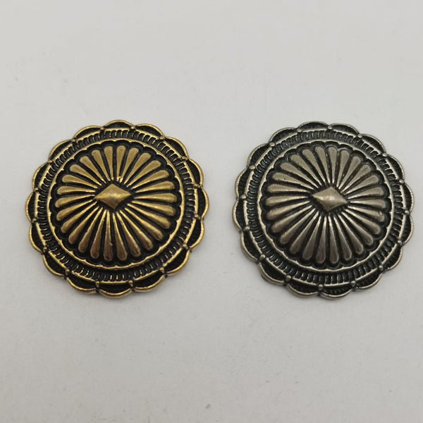 Boho Conchos Leather Craft Decoration Concho Rivets Screw Back - Leather Concho Rivet