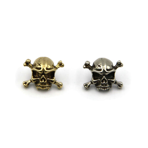 Bone Skull Studs Leather Decoration Concho Pin Back