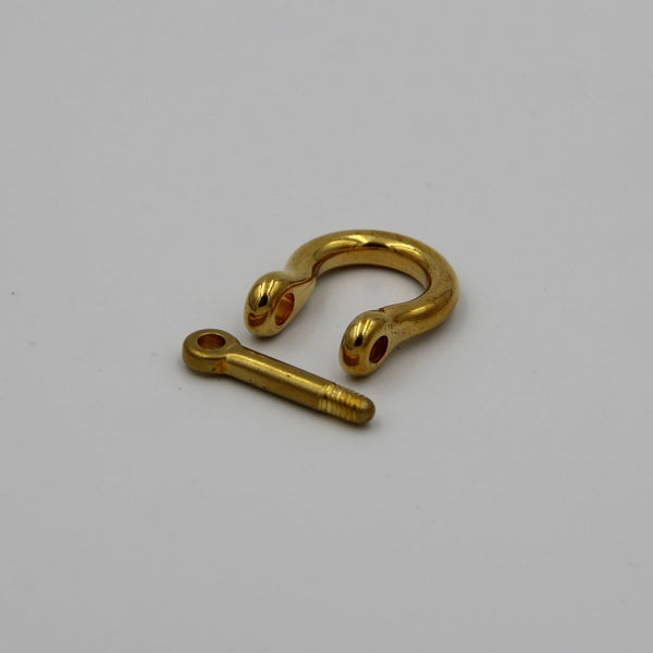 Brass Anchor Bow Shackle 9.5mm Leather Craft Fitting Hardwares - Lifting Hooks Clamps & Shackles