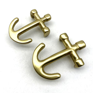 Brass Anchor Buckle Leather Belt Fastener Hook 35/40mm - Belt Buckles