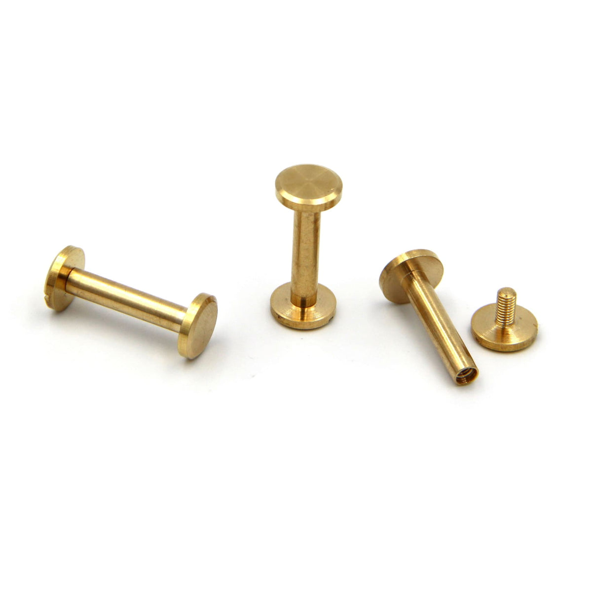 Brass Book Binding Rivets Leather Screws 10*4*(22/25/30mm) Chicago Scr ...