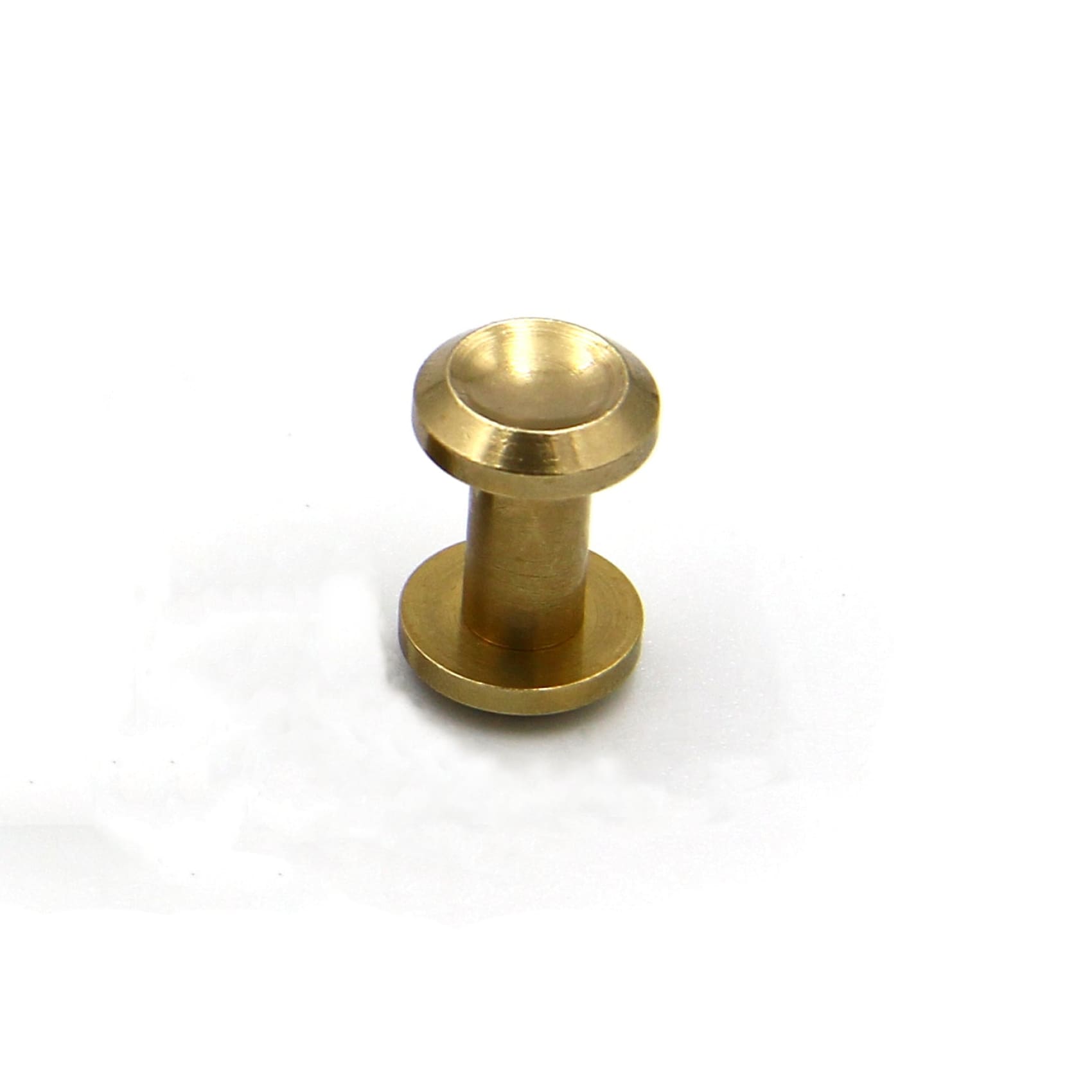 Brass Chicago Screw Button Concave Cap Leather Craft Rivets Purse Wallet Belt Fastener Studs 4/5/6/8/10mm - Screw Posts