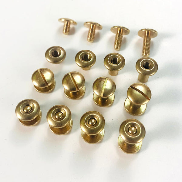 Brass Chicago Screw Rivets Leather Bag Screw Post 3.5/5.5/7.5/9.5mm