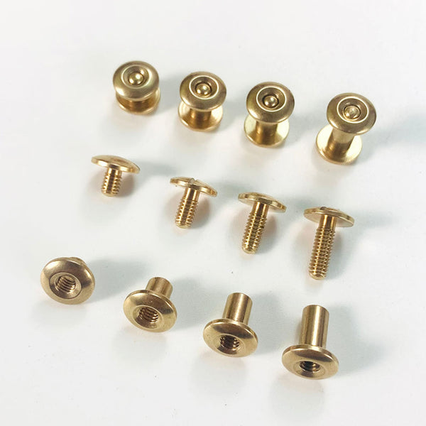 Brass Chicago Screw Rivets Leather Bag Screw Post 3.5/5.5/7.5/9.5mm