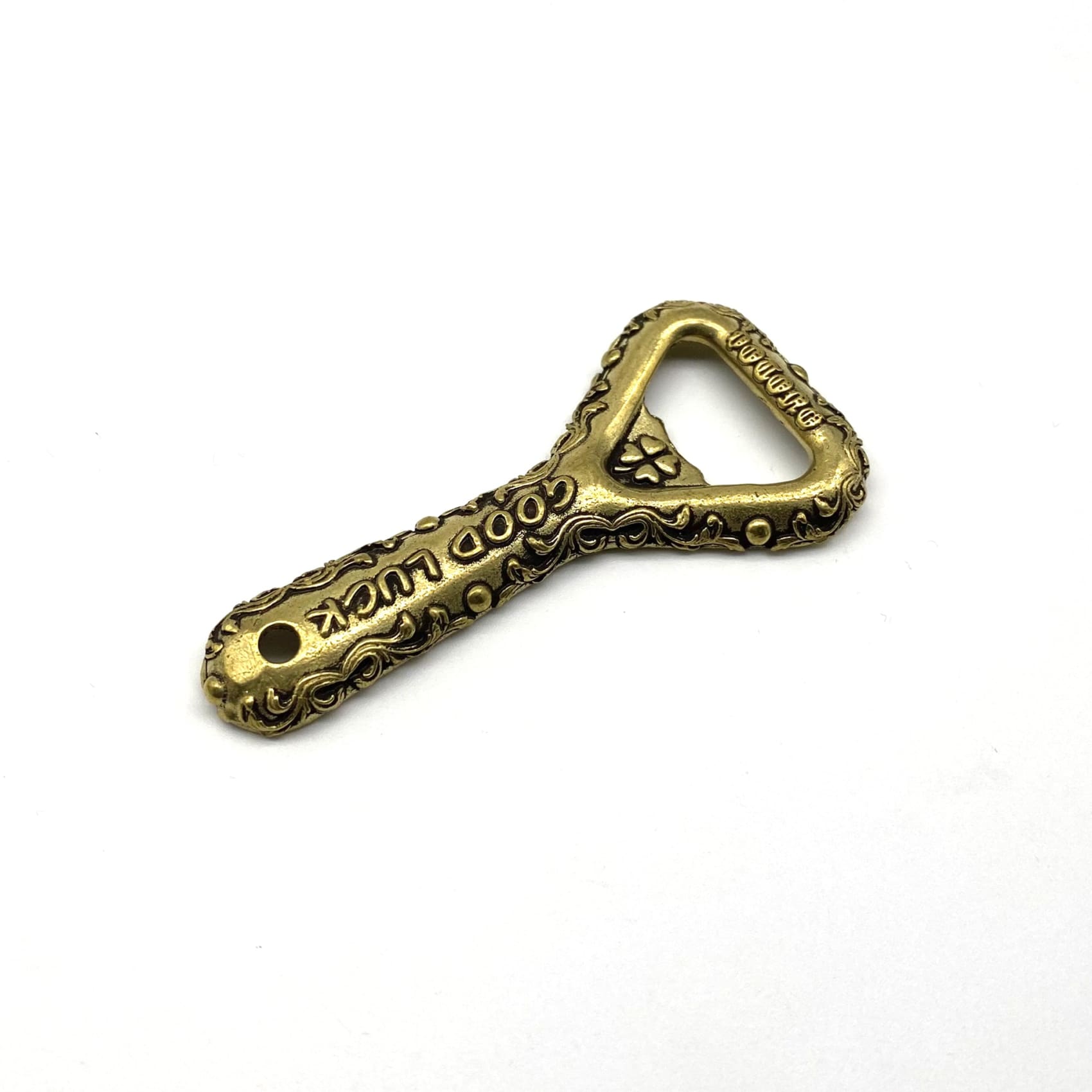 Brass Good Luck Corkscrew Beer Bottle Opener