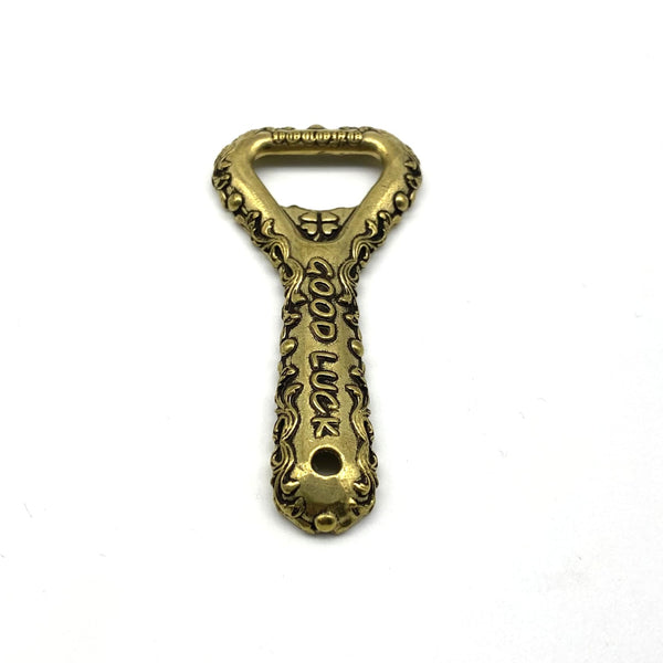 Brass Good Luck Corkscrew Beer Bottle Opener - Bottle Openers