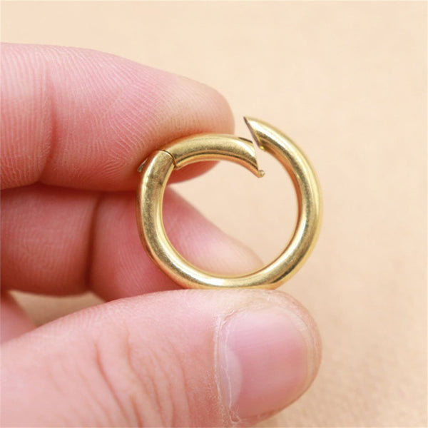 Brass Key Split Rings Spring Ring Keyring Jump Rings Chain Connector Jewelry Finding - split ring