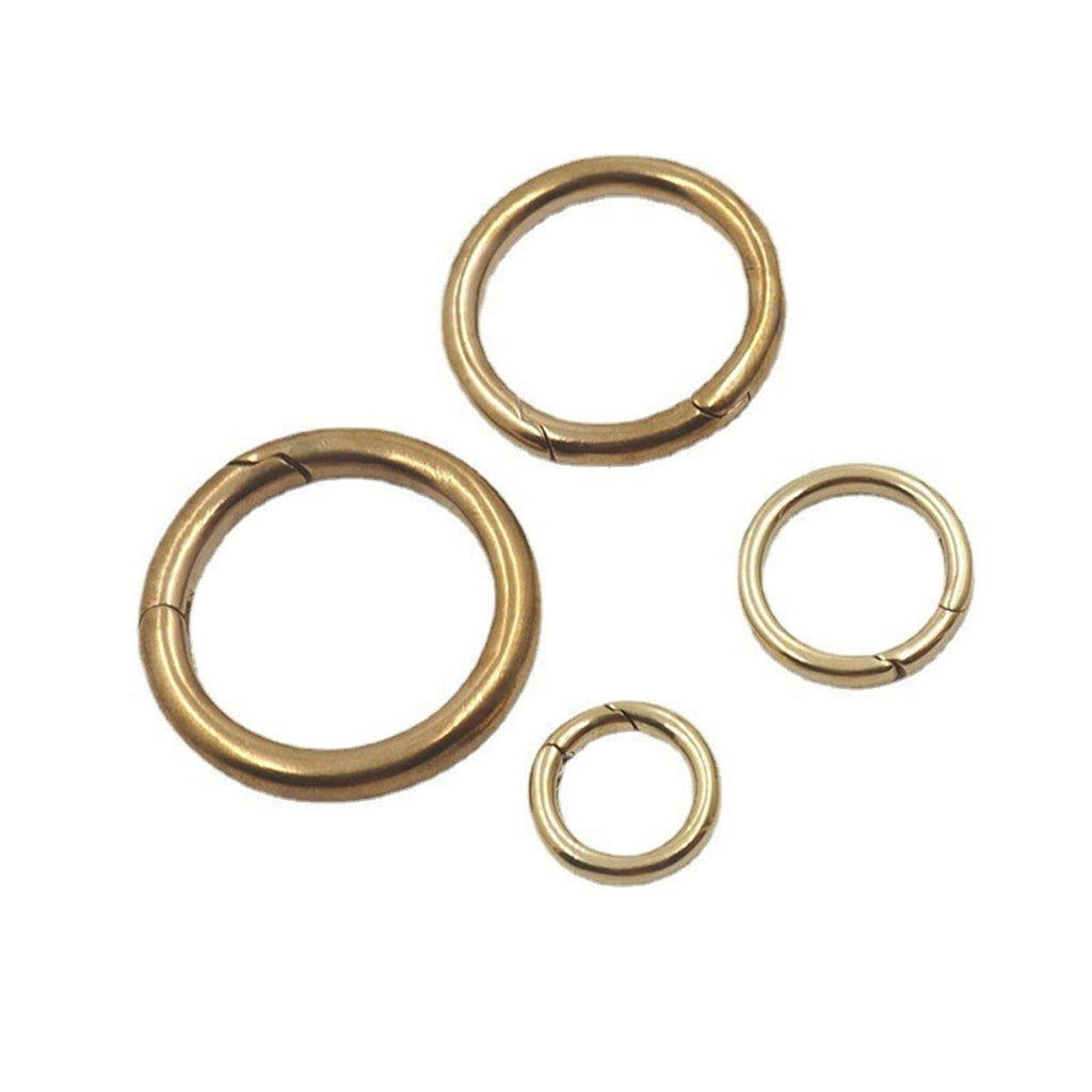 Metal Field Shop Preimium Solid Brass Split Key Ring Brass Connectors Flat Keyrings 10pcs