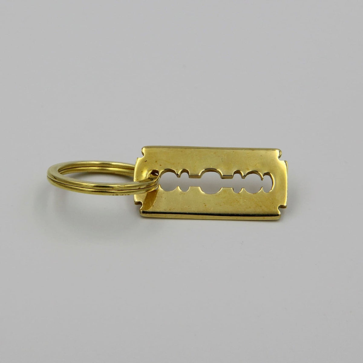 Brass Razor Blade Keychain Charm – Metal Field Shop