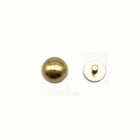 Brass Screw Post Button Mushroom Bucket Rivet 12mm Post