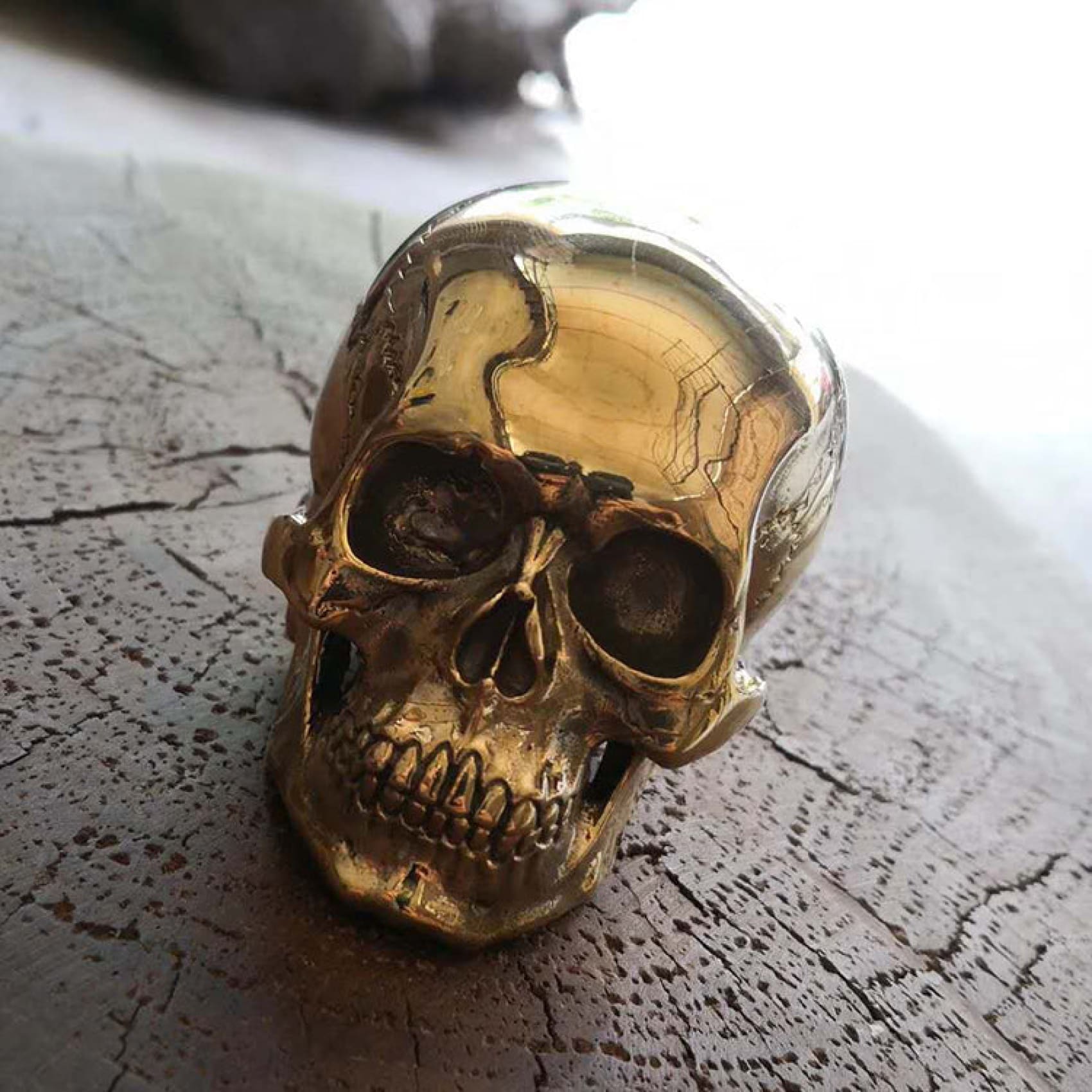 Brass Skull Ornament Office&Club Improvement Decoration Gifts