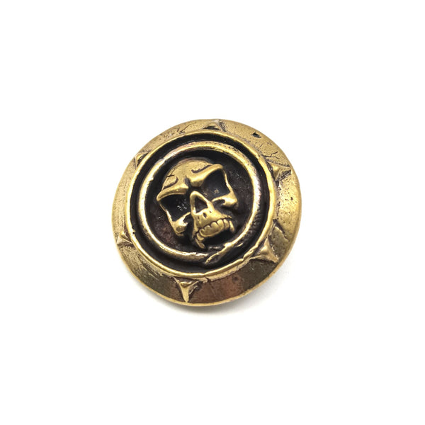 Brass Skull Screw Rivets Leather Craft Decoration Conchos