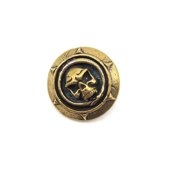 Brass Skull Screw Rivets Leather Craft Decoration Conchos