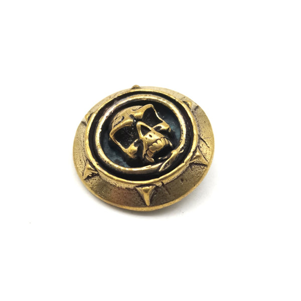 Brass Skull Screw Rivets Leather Craft Decoration Conchos - Concho