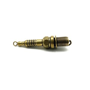 Brass Spark Plug Key Chain Decoration Pendant Jewelry Making - Keychains