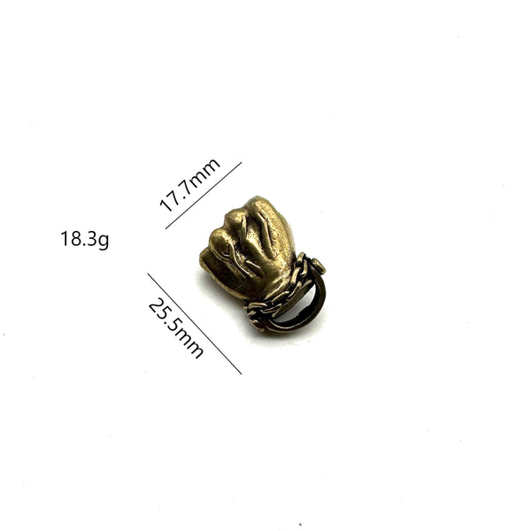 Brass Fist Key Manager Decoration Keychain Charm 