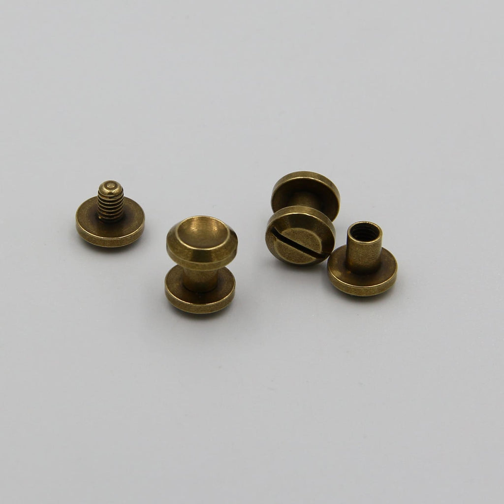 Chipsee Brass Rivets and Burrs Leather Brass Rivet 50 Set Brass Fasteners  Rivets Studs Industrial Rivets for Belts Wallets Collars Leather DIY Craft