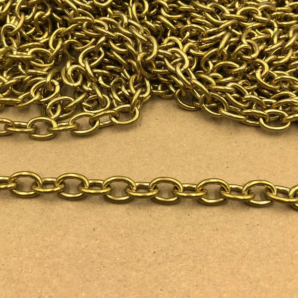 Cable O Shape Chain 7mm O Cross Wallet Brass - Metal Field