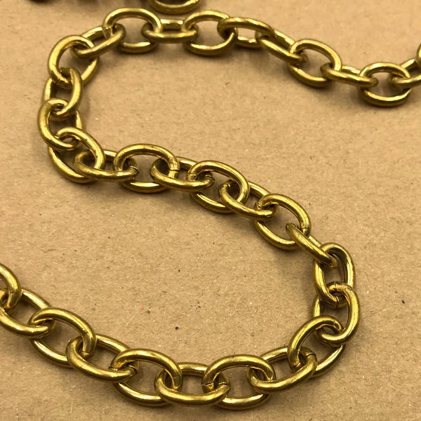 Cable O Shape Chain 7mm O Cross Wallet Brass - Metal Field