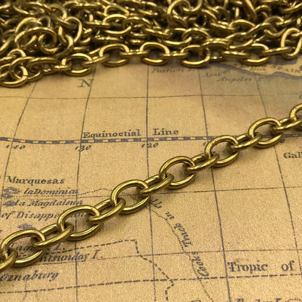 Cable O Shape Chain 7mm O Cross Wallet Brass - Metal Field